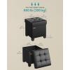 imageSONGMICS Storage Ottoman Storage Bench with Legs15 x 43 x 157 Inches Ottoman Bench 30 Gal 112 L Synthetic Leather for Living Room Entryway Coffee Brown ULSF0514K03Ink Black