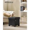 imageSONGMICS Storage Ottoman Storage Bench with Legs15 x 43 x 157 Inches Ottoman Bench 30 Gal 112 L Synthetic Leather for Living Room Entryway Coffee Brown ULSF0514K03Ink Black