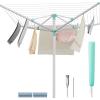 imageSONGMICS Umbrella Drying Rack Retractable Outdoor Drying Rack Height Adjustable 164 ft Long Clothesline Holds 5 Laundry Loads for Garden with Ground Spike Cover Silver and Green ULLR301E01669D x 669W x 47672H