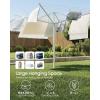 imageSONGMICS Umbrella Drying Rack Retractable Outdoor Drying Rack Height Adjustable 164 ft Long Clothesline Holds 5 Laundry Loads for Garden with Ground Spike Cover Silver and Green ULLR301E01669D x 669W x 47672H
