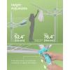 imageSONGMICS Umbrella Drying Rack Retractable Outdoor Drying Rack Height Adjustable 164 ft Long Clothesline Holds 5 Laundry Loads for Garden with Ground Spike Cover Silver and Green ULLR301E01713D x 713W x 524764H