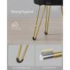 imageSONGMICS Vanity Stool Chair Small Ottoman Stool with Storage Vanity Chair 154 Dia x 174 Inches 4 Metal Legs for Makeup Room for Living Room Bedroom Cream White ULOM002W01Ink Black