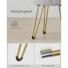 imageSONGMICS Vanity Stool Chair Small Ottoman Stool with Storage Vanity Chair 154 Dia x 174 Inches 4 Metal Legs for Makeup Room for Living Room Bedroom Cream White ULOM002W01Dove Gray