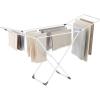 imageSONGMICS Clothes Drying Rack Metal Laundry Drying Rack Foldable SpaceSaving FreeStanding Airer with 2 Gullwings Indoor Outdoor Use Bed Linen Clothing Gray ULLR540G01White