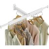 imageSONGMICS Clothes Drying Rack WallMounted Laundry Drying Rack Extendable Foldable Arms with 21 Swivel Sliding Hooks SpaceSaving for Laundry Room Bathroom Cloud White ULLR807W01Cloud White