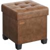 imageSONGMICS Storage Ottoman Storage Bench with Legs15 x 43 x 157 Inches Ottoman Bench 30 Gal 112 L Synthetic Leather for Living Room Entryway Coffee Brown ULSF0514K03Coffee Brown