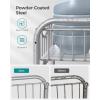 imageSONGMICS 2Tier Pull Out Cabinet Organizers Under Sink Organizer Bathroom Organizer and Storage Sliding Basket Drawers Stackable for Kitchen Bathroom Ink Black UKCS017B01Metallic Silver