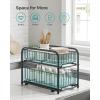 imageSONGMICS 2Tier Pull Out Cabinet Organizers Under Sink Organizer Bathroom Organizer and Storage Sliding Basket Drawers Stackable for Kitchen Bathroom Ink Black UKCS017B01Ink Black