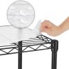 imageSONGMICS Bakers Rack Adjustable Microwave Stand Kitchen Storage Rack with 4 Shelves 6 Hooks for Pots Pans Spice Bottles in The Kitchen Apartment Studio Black ULGR040B01