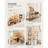 imageSONGMICS Cabinet Organizer Shelf Set of 3 Kitchen Counter Shelves Kitchen Storage Spice Rack Stackable Expandable Ink Black and Natural Beige UKCS014B01Ink Black  Natural Beige