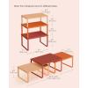 imageSONGMICS Cabinet Organizer Shelf Set of 3 Kitchen Counter Shelves Kitchen Storage Spice Rack Stackable Expandable Ink Black and Natural Beige UKCS014B01Pumpkin Orange