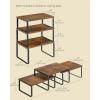 imageSONGMICS Cabinet Organizer Shelf Set of 3 Kitchen Counter Shelves Kitchen Storage Spice Rack Stackable Expandable Ink Black and Natural Beige UKCS014B01Rustic Brown  Matte Black