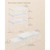 imageSONGMICS Cabinet Organizer Shelf Set of 3 Kitchen Counter Shelves Kitchen Storage Spice Rack Stackable Expandable Ink Black and Natural Beige UKCS014B01Snow White  Matte White
