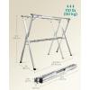 imageSONGMICS Clothes Drying Rack HeavyDuty Laundry Drying Rack 563937 Inches Extendable Foldable Freestanding Airer Stainless Steel for Indoor Outdoor Use Dove Gray ULLR903E01457634W