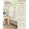 imageSONGMICS Clothes Drying Rack HeavyDuty Laundry Drying Rack 563937 Inches Extendable Foldable Freestanding Airer Stainless Steel for Indoor Outdoor Use Dove Gray ULLR903E01563937W