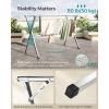 imageSONGMICS Clothes Drying Rack HeavyDuty Laundry Drying Rack 563937 Inches Extendable Foldable Freestanding Airer Stainless Steel for Indoor Outdoor Use Dove Gray ULLR903E01457634W