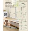imageSONGMICS Clothes Drying Rack HeavyDuty Laundry Drying Rack 563937 Inches Extendable Foldable Freestanding Airer Stainless Steel for Indoor Outdoor Use Dove Gray ULLR903E01457634W