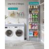 imageSONGMICS OvertheDoor Pantry Organizer 6Tier Pantry Organizers and Storage Spice Rack 6 Adjustable Baskets Fits Door Height 773834 Inches Holds 88 lb Wall Mounted Ink Black UKCS047B01Cream White