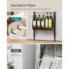 imageSONGMICS OvertheDoor Pantry Organizer 6Tier Pantry Organizers and Storage Spice Rack 6 Adjustable Baskets Fits Door Height 773834 Inches Holds 88 lb Wall Mounted Ink Black UKCS047B01Ink Black