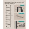 imageSONGMICS OvertheDoor Pantry Organizer 6Tier Pantry Organizers and Storage Spice Rack 6 Adjustable Baskets Fits Door Height 773834 Inches Holds 88 lb Wall Mounted Ink Black UKCS047B01Ink Black