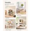 imageSONGMICS Spice Racks Cabinet Shelf Organizers Shelf Organizers Countertop Organizers Shelf Risers Stackable Expandable Set of 4 Metal Kitchen Counter Shelves White UKCS006W01Oatmeal Beige