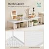 imageSONGMICS Spice Racks Cabinet Shelf Organizers Shelf Organizers Countertop Organizers Shelf Risers Stackable Expandable Set of 4 Metal Kitchen Counter Shelves White UKCS006W01White