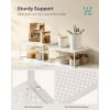 imageSONGMICS Spice Racks Cabinet Shelf Organizers Shelf Organizers Countertop Organizers Shelf Risers Stackable Expandable Set of 4 Metal Kitchen Counter Shelves White UKCS006W01Oatmeal Beige
