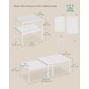 imageSONGMICS Spice Racks Set of 2 Metal Cabinet Shelf Organizers Countertop Organizers Shelf Risers Stackable Expandable Silver UKCS01SVWhite