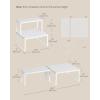 imageSONGMICS Spice Racks Set of 2 Metal Cabinet Shelf Organizers Countertop Organizers Shelf Risers Stackable Expandable Silver UKCS01SVWhite