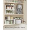 imageSONGMICS Spice Racks Set of 2 Metal Cabinet Shelf Organizers Countertop Organizers Shelf Risers Stackable Expandable Silver UKCS01SVWhite