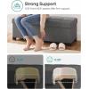 imageSONGMICS Storage Ottoman Bench Foldable Foot Rest with Legs 15 x 30 x 152 Inches End of Bed Bench Storage Chest Load up to 660 lb for Living Room Bedroom Entryway Slate Gray ULSF16GYZDark Gray