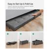 imageSONGMICS Storage Ottoman Bench Foldable Foot Rest with Legs 15 x 30 x 152 Inches End of Bed Bench Storage Chest Load up to 660 lb for Living Room Bedroom Entryway Slate Gray ULSF16GYZDark Gray