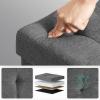 imageSONGMICS Storage Ottoman Bench Foldable Foot Rest with Legs 15 x 30 x 152 Inches End of Bed Bench Storage Chest Load up to 660 lb for Living Room Bedroom Entryway Slate Gray ULSF16GYZDark Gray