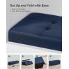 imageSONGMICS Storage Ottoman Bench Foldable Foot Rest with Legs 15 x 30 x 152 Inches End of Bed Bench Storage Chest Load up to 660 lb for Living Room Bedroom Entryway Slate Gray ULSF16GYZMidnight Blue