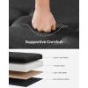 imageSONGMICS Storage Ottoman Bench Foldable Foot Rest with Legs 15 x 30 x 152 Inches End of Bed Bench Storage Chest Load up to 660 lb for Living Room Bedroom Entryway Slate Gray ULSF16GYZInk Black