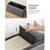imageSONGMICS Storage Ottoman Bench Foldable Foot Rest with Legs 15 x 30 x 152 Inches End of Bed Bench Storage Chest Load up to 660 lb for Living Room Bedroom Entryway Slate Gray ULSF16GYZDark Gray