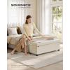 imageSONGMICS Storage Ottoman Bench Foldable Foot Rest with Legs 15 x 30 x 152 Inches End of Bed Bench Storage Chest Load up to 660 lb for Living Room Bedroom Entryway Slate Gray ULSF16GYZCream White