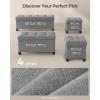 imageSONGMICS Storage Ottoman Bench Foldable Foot Rest with Legs 15 x 30 x 152 Inches End of Bed Bench Storage Chest Load up to 660 lb for Living Room Bedroom Entryway Slate Gray ULSF16GYZDove Gray
