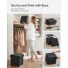imageSONGMICS Storage Ottoman Small Ottoman Foot Rest with Legs 126 x 158 x 132 Inches Foot Stool Load up to 660 lb for Living Room Bedroom Dorm Ink Black ULSF012B01Black