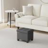 imageSONGMICS Storage Ottoman Small Ottoman Foot Rest with Legs 126 x 158 x 132 Inches Foot Stool Load up to 660 lb for Living Room Bedroom Dorm Ink Black ULSF012B01Black