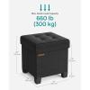 imageSONGMICS Storage Ottoman Small Ottoman Foot Rest with Legs 126 x 158 x 132 Inches Foot Stool Load up to 660 lb for Living Room Bedroom Dorm Ink Black ULSF012B01Black