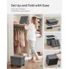 imageSONGMICS Storage Ottoman Small Ottoman Foot Rest with Legs 126 x 158 x 132 Inches Foot Stool Load up to 660 lb for Living Room Bedroom Dorm Ink Black ULSF012B01Dark Gray