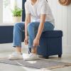 imageSONGMICS Storage Ottoman Small Ottoman Foot Rest with Legs 126 x 158 x 132 Inches Foot Stool Load up to 660 lb for Living Room Bedroom Dorm Ink Black ULSF012B01Dark Blue
