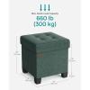 imageSONGMICS Storage Ottoman Small Ottoman Foot Rest with Legs 126 x 158 x 132 Inches Foot Stool Load up to 660 lb for Living Room Bedroom Dorm Ink Black ULSF012B01Retro Green