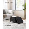 imageSONGMICS Storage Ottoman Small Ottoman Foot Rest with Legs 126 x 158 x 132 Inches Foot Stool Load up to 660 lb for Living Room Bedroom Dorm Ink Black ULSF012B01Black