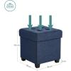 imageSONGMICS Storage Ottoman Small Ottoman Foot Rest with Legs 126 x 158 x 132 Inches Foot Stool Load up to 660 lb for Living Room Bedroom Dorm Ink Black ULSF012B01Dark Blue