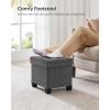 imageSONGMICS Storage Ottoman Small Ottoman Foot Rest with Legs 126 x 158 x 132 Inches Foot Stool Load up to 660 lb for Living Room Bedroom Dorm Ink Black ULSF012B01Dark Gray
