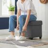 imageSONGMICS Storage Ottoman Small Ottoman Foot Rest with Legs 126 x 158 x 132 Inches Foot Stool Load up to 660 lb for Living Room Bedroom Dorm Ink Black ULSF012B01Dark Gray