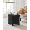 imageSONGMICS Storage Ottoman Small Ottoman Foot Rest with Legs 126 x 158 x 132 Inches Foot Stool Load up to 660 lb for Living Room Bedroom Dorm Ink Black ULSF012B01Black