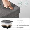 imageSONGMICS Storage Ottoman Small Ottoman Foot Rest with Legs 126 x 158 x 132 Inches Foot Stool Load up to 660 lb for Living Room Bedroom Dorm Ink Black ULSF012B01Dark Gray